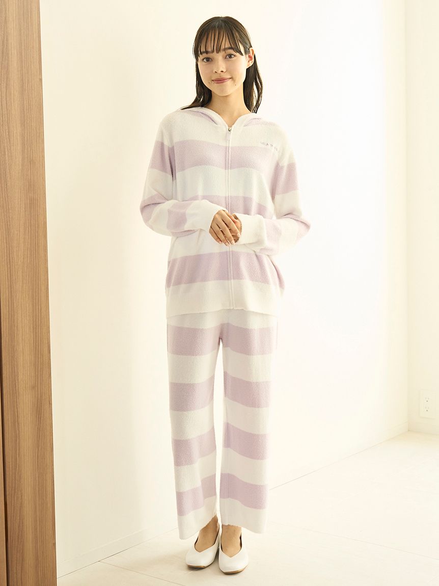 gelato pique スムーズィー5ボーダーパーカ&ロングパンツセット gelato pique スムーズィー5ボーダーパーカ&ロングパンツセット