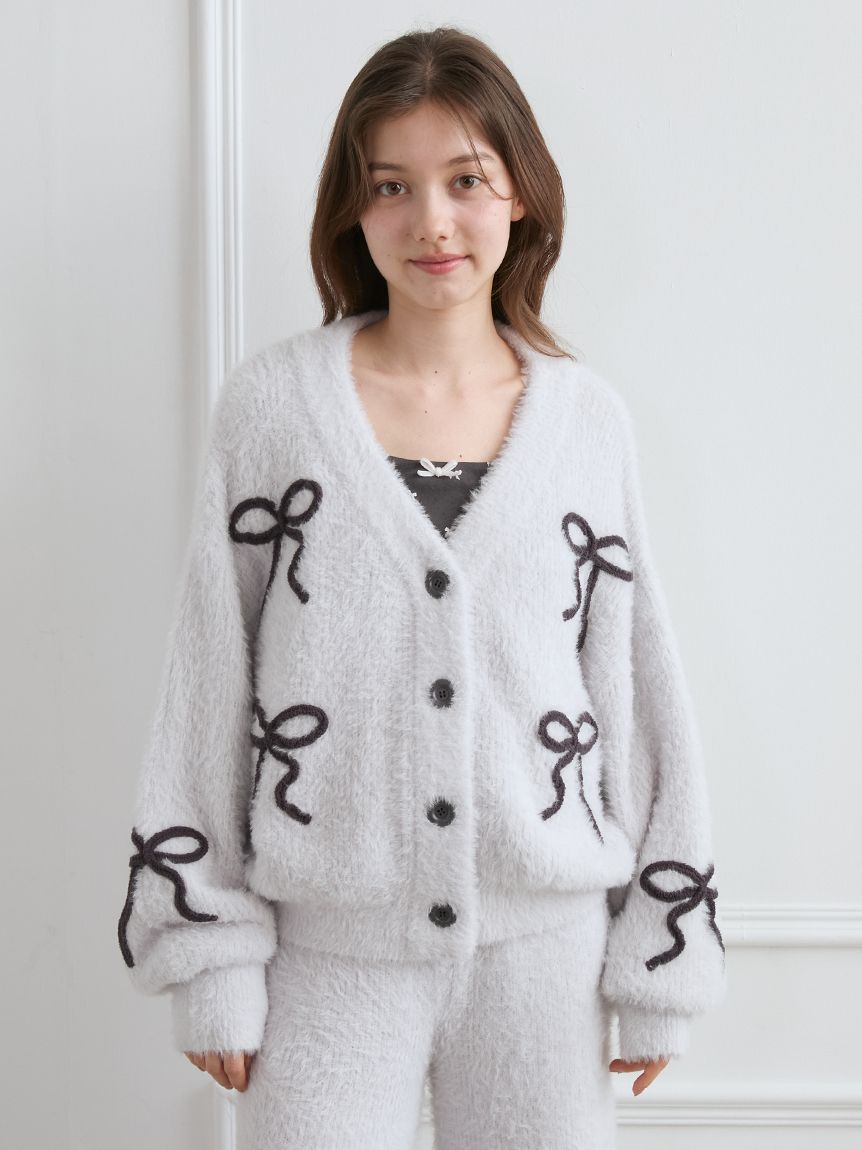 リボンフェザーロングパンツ(ロングパンツ)｜ルームウェア・パジャマ