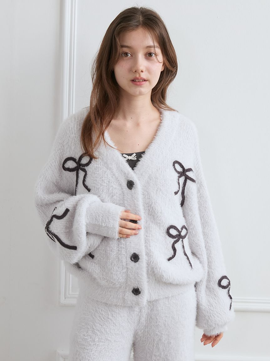 リボンフェザーロングパンツ(ロングパンツ)｜ルームウェア・パジャマ