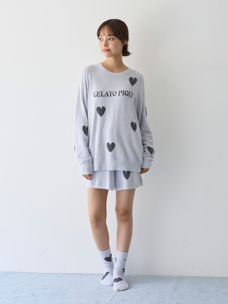 ジェラートはピケ❤︎【オンライン限定】ロゴジャガードワンピース&ショートパンツ新品 オフィシャルサイト・MASH STORE限定】ホットスムーズィーハート