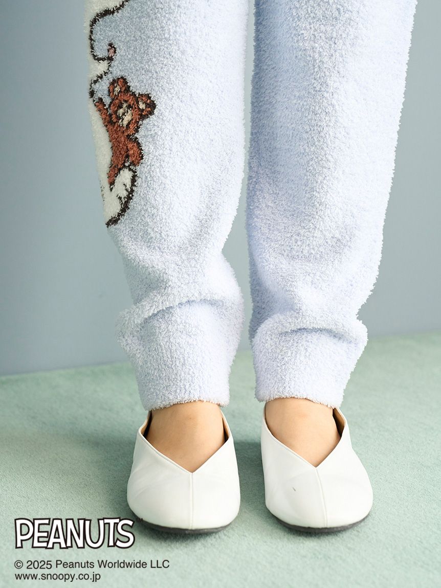 新品未使用 ジェラートピケ PEANUTS スヌーピー ロングパンツ ボーダー柄 PEANUTS】オリジナルアート ジャガードロングパンツ(ロングパンツ