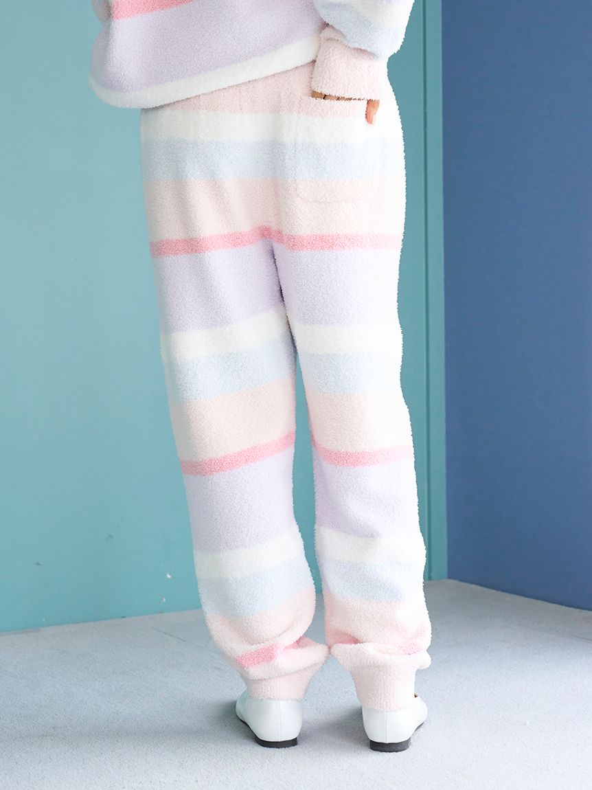 ベビモコカラフルボーダーロングパンツ(ロングパンツ)｜ルームウェア