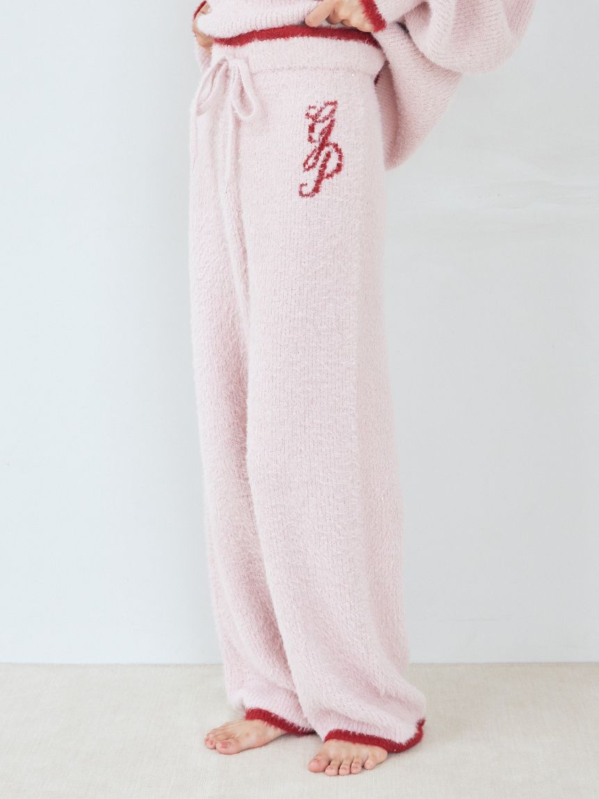 ラメフェザーロングパンツ(ロングパンツ)｜ルームウェア・パジャマ通販