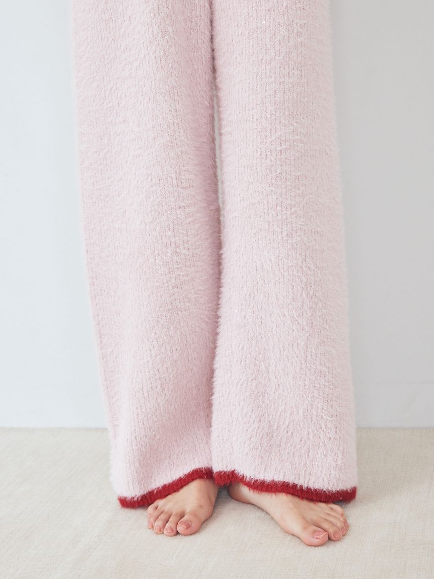 ラメフェザーロングパンツ(ロングパンツ)｜ルームウェア・パジャマ通販