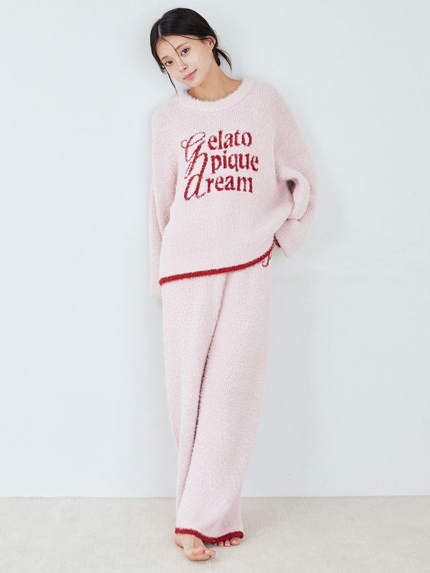 ラメフェザーロングパンツ(ロングパンツ)｜ルームウェア・パジャマ通販