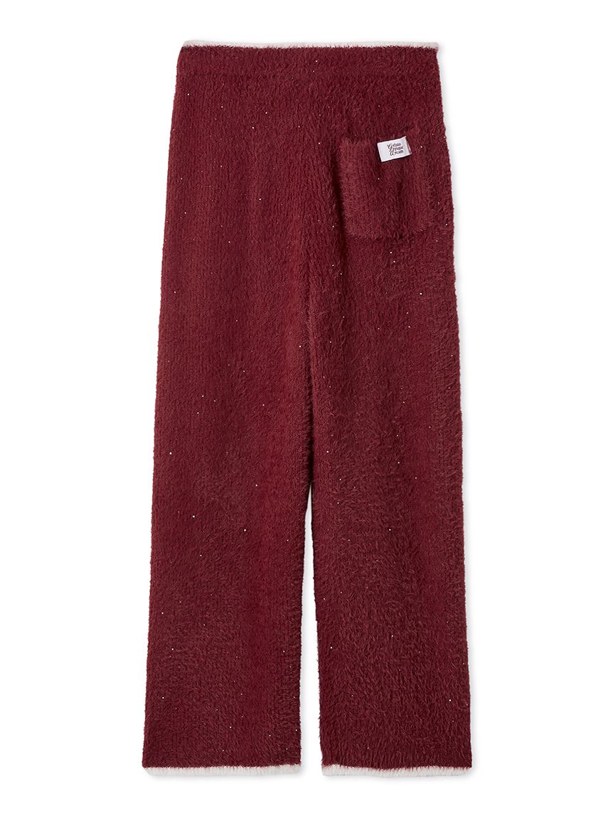 ラメフェザーロングパンツ(ロングパンツ)｜ルームウェア・パジャマ通販