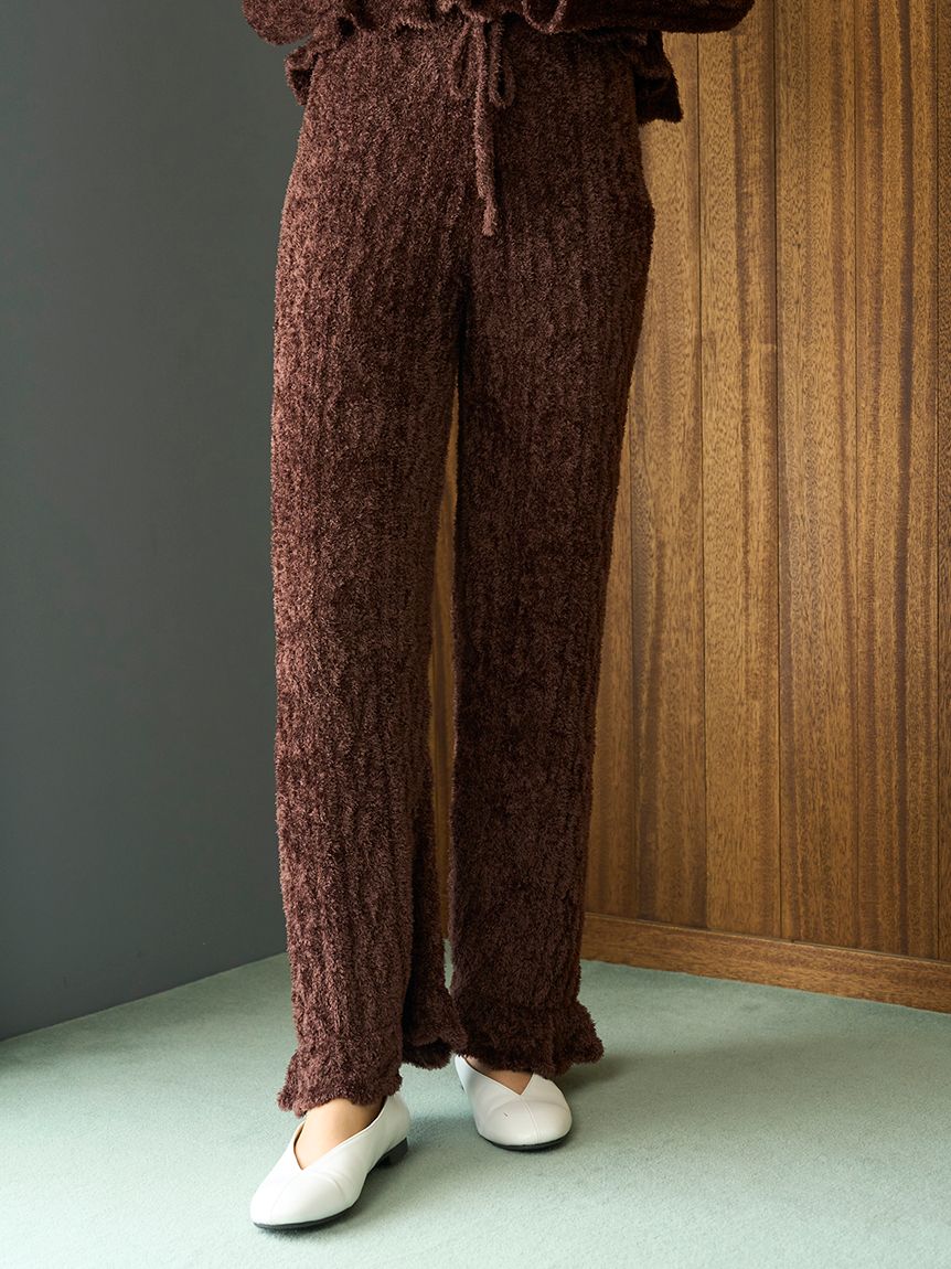 フェザー柄編みロングパンツ(ロングパンツ)｜ルームウェア・パジャマ