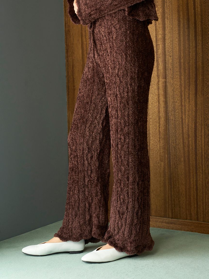 フェザー柄編みロングパンツ(ロングパンツ)｜ルームウェア・パジャマ
