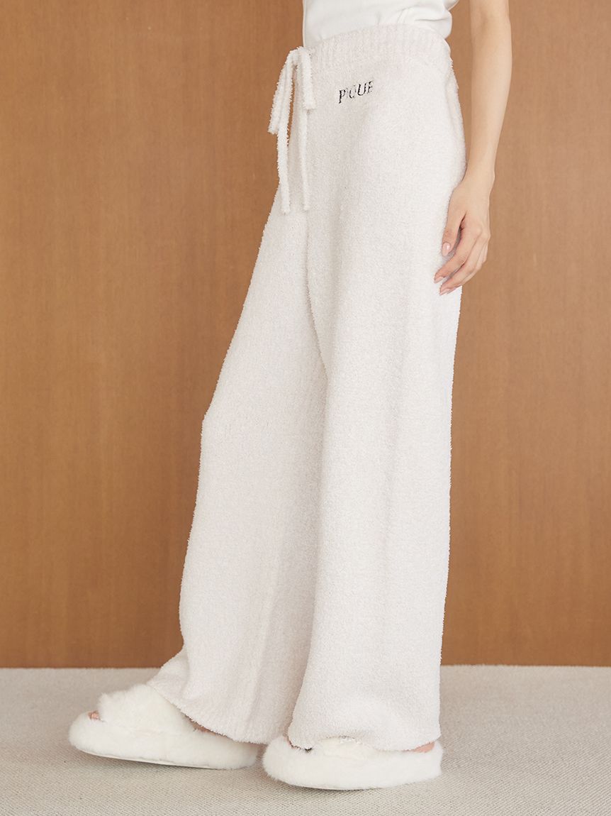 メランジロゴ刺繍ロングパンツ(ロングパンツ)｜ルームウェア・パジャマ