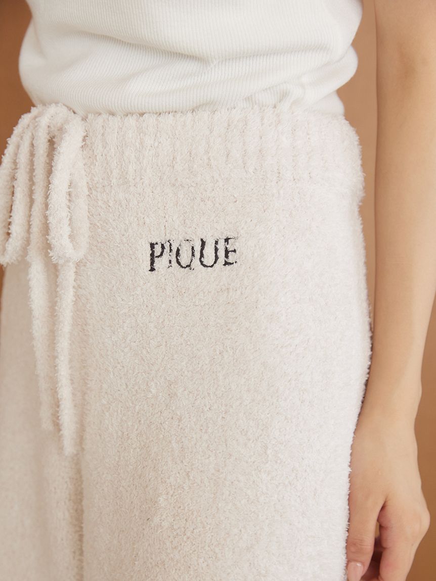 メランジロゴ刺繍ロングパンツ(ロングパンツ)｜ルームウェア・パジャマ