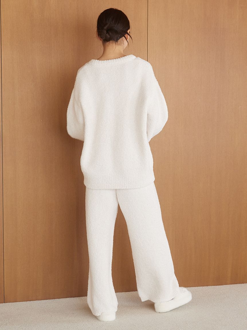 メランジロゴ刺繍ロングパンツ(ロングパンツ)｜ルームウェア・パジャマ