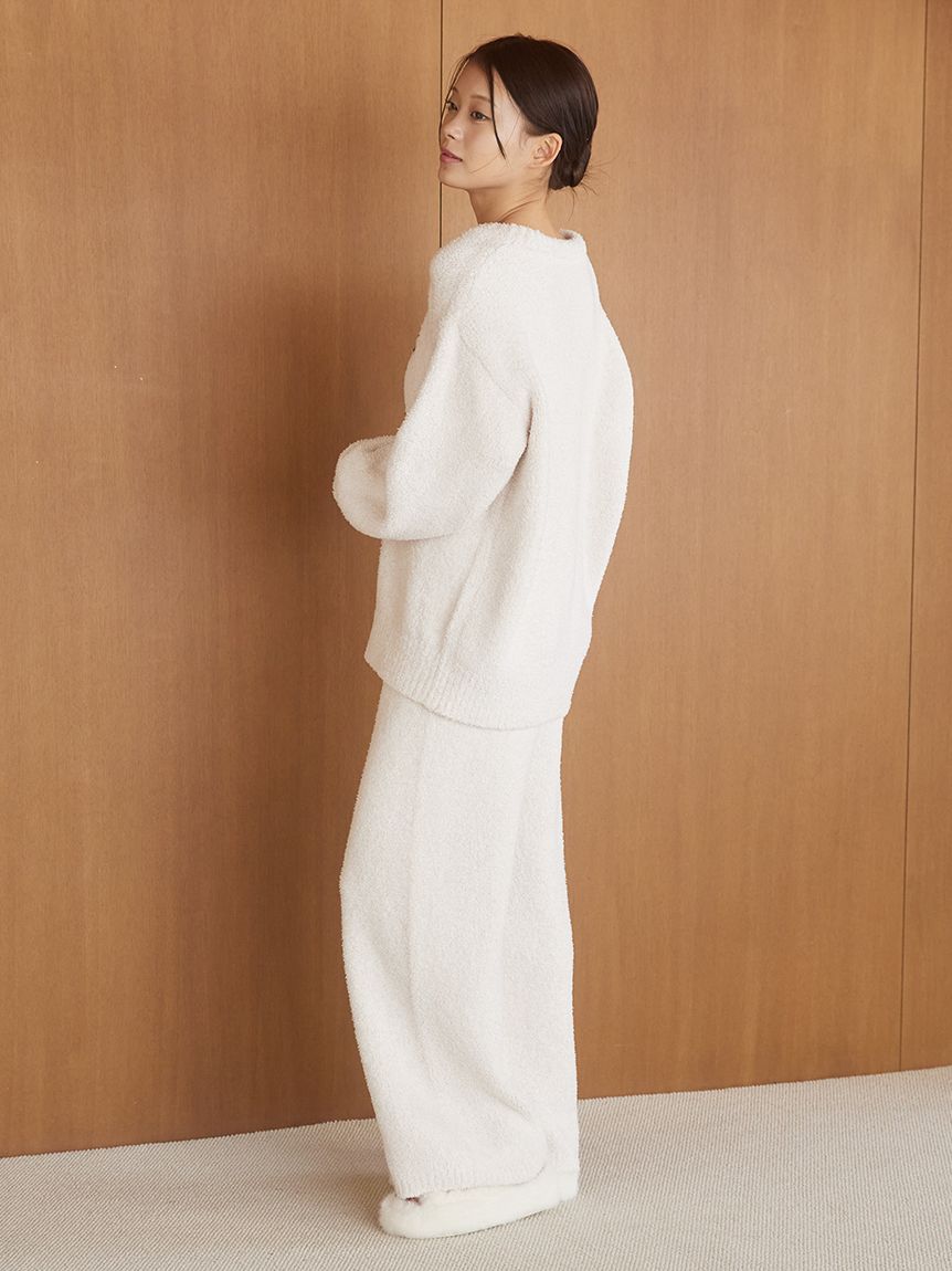 メランジロゴ刺繍ロングパンツ(ロングパンツ)｜ルームウェア・パジャマ