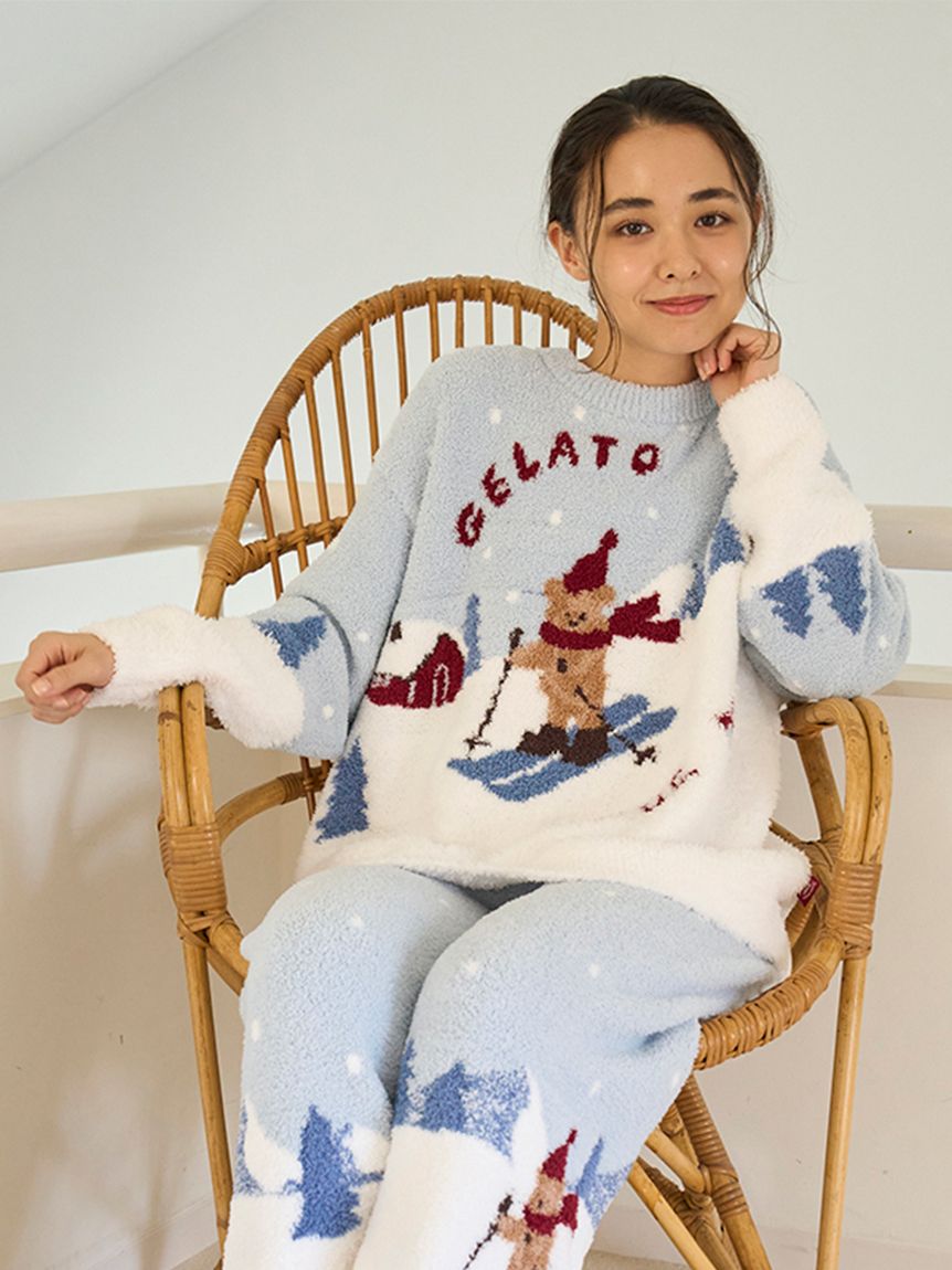 HOLIDAY】スキーベアジャガードロングパンツ(ロングパンツ)｜ルーム