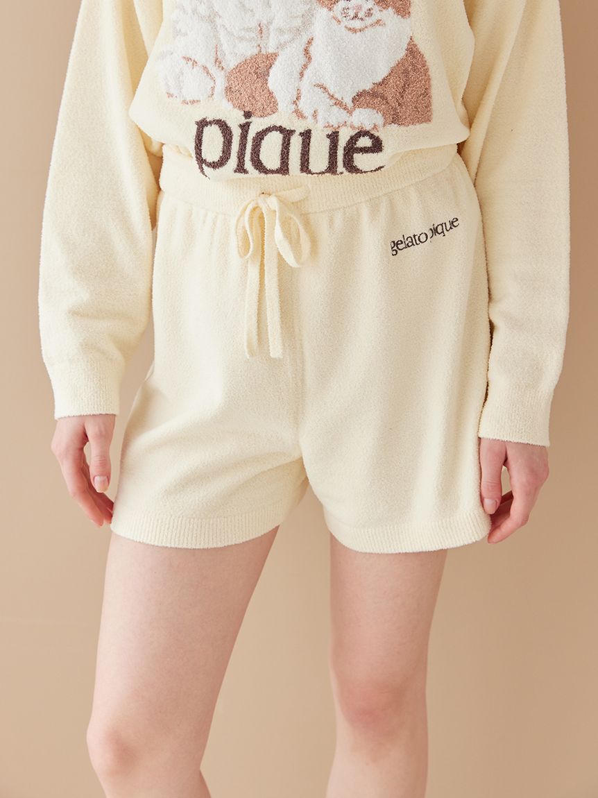 【未使用】GELATOPIQUEモコモコスフレガーデ＆ショートパンツセット ジェラートピケ SESAME STREET エアリーモコジャガードプルオーバー