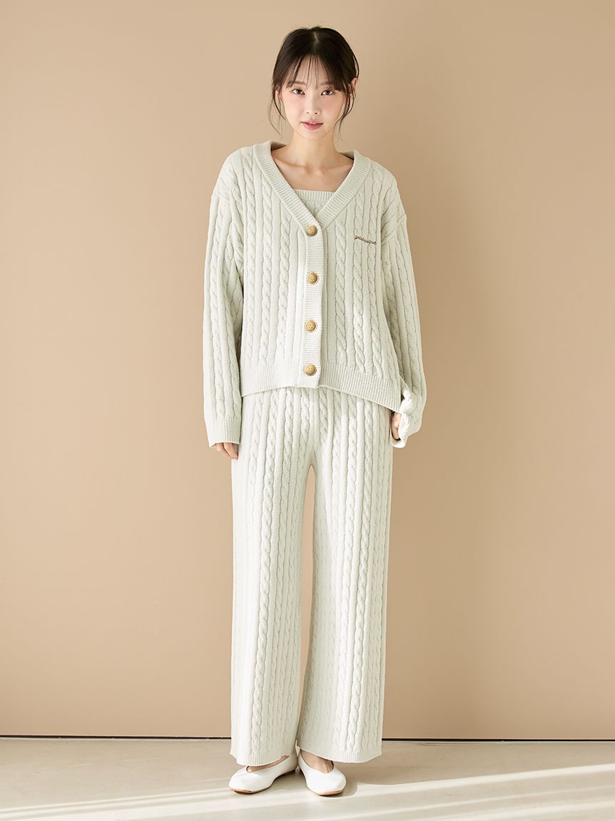 GELATO PIQUE エアリーモコミャクミャクロングパンツ　フリーサイズ gelato pique> New arrival🐈 ・エアリーモコCAT JQDプルオーバー