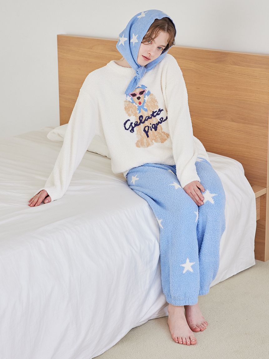 [新品] gelatopique ジェラートピケ総柄ジャガード　上下セット 楽天市場】ジェラートピケ gelato pique モチーフジャガードプル