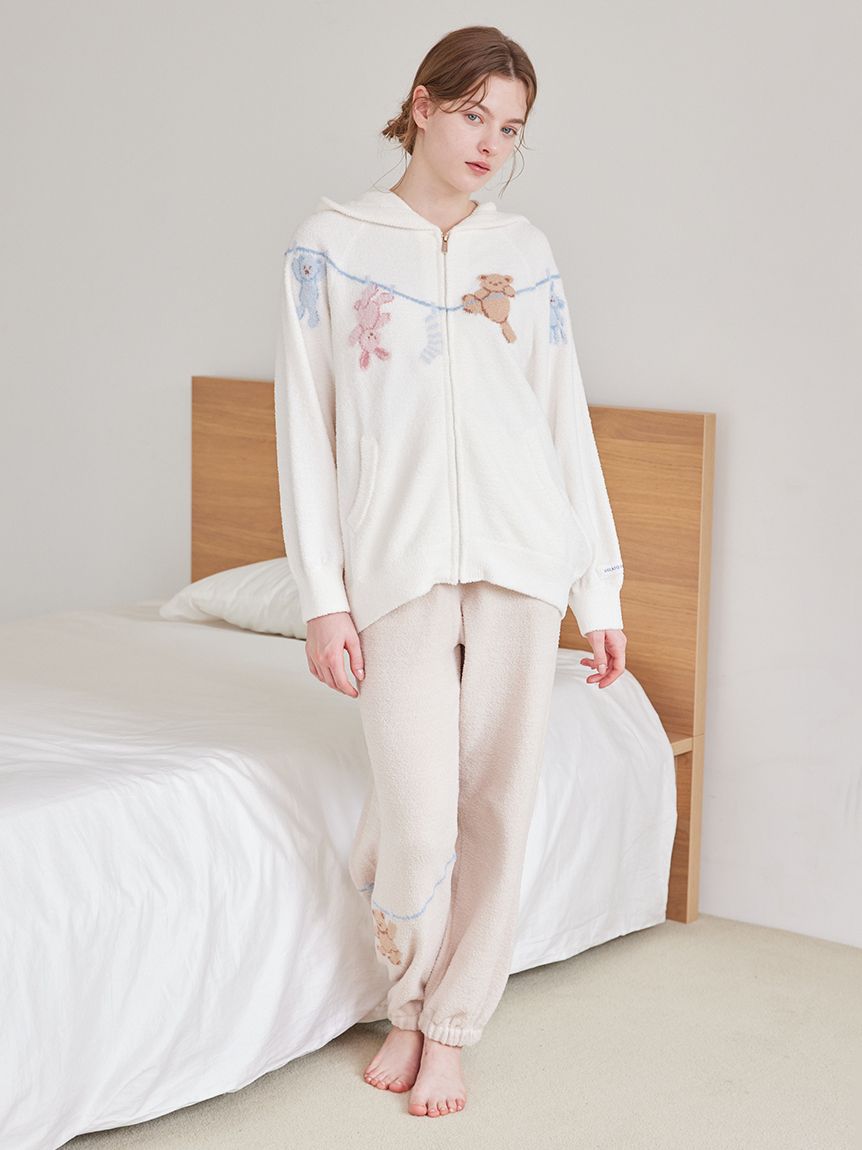 エアリーモコウォッシングアニマルジャガードロングパンツ(ロング