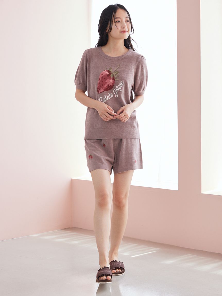エアリーモコストロベリージャガードショートパンツ(ショートパンツ