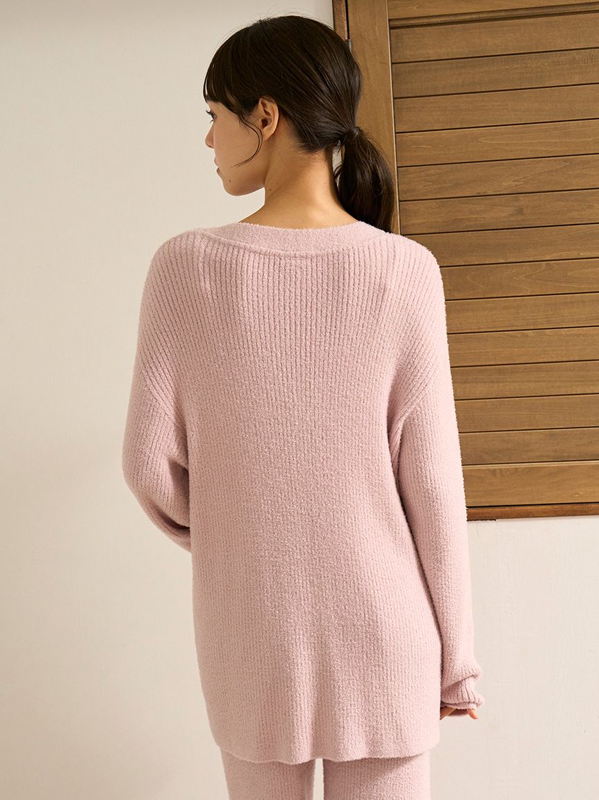 ホットスムーズィーリブカーディガン・ロングパンツ　グレー　上下セット Amazon | [ジェラート ピケ] ホットスムーズィーワイドリブ