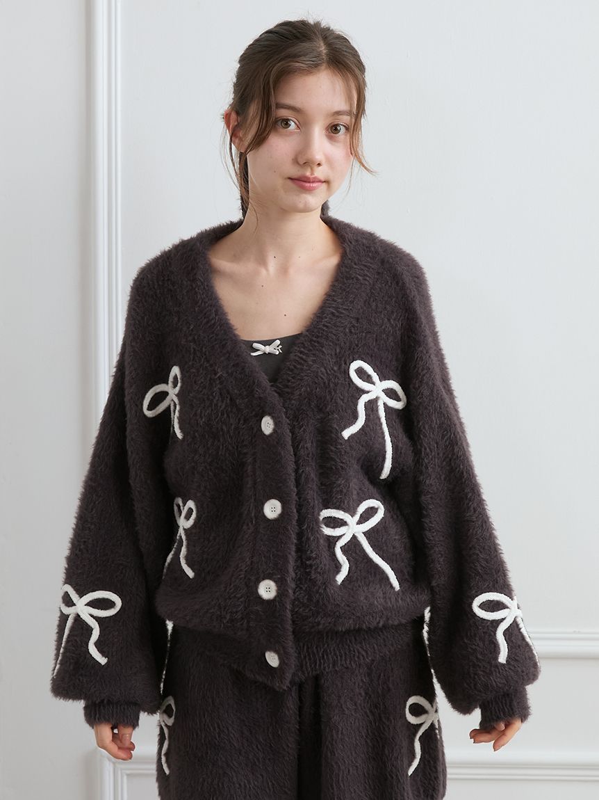 ジェラートピケ　フェザーカーディガン ジェラートピケ gelato pique 【HOLIDAY】フェザーカーディガン