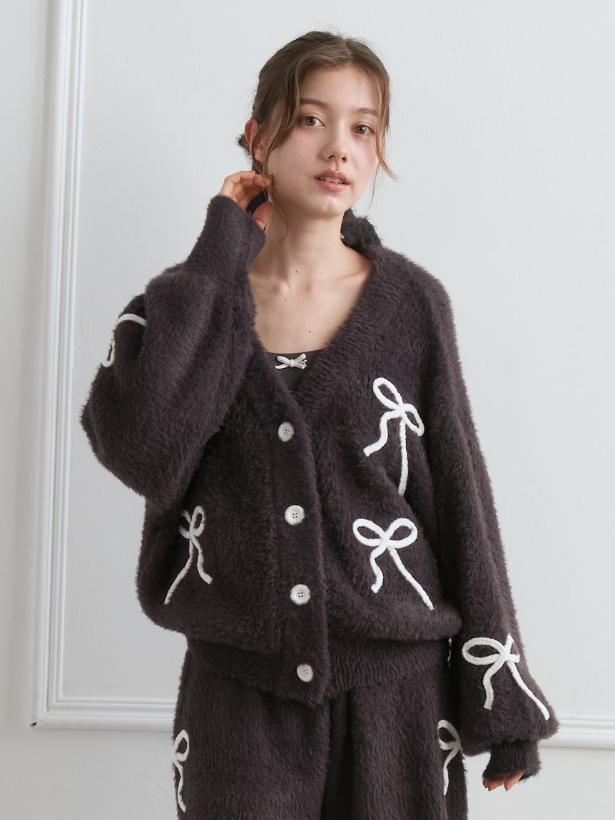 【新品】ジェラピケ　【HALLOWEEN】リボンフェザーカーディガン HALLOWEEN】リボンフェザーカーディガン(カーディガン・ガウン