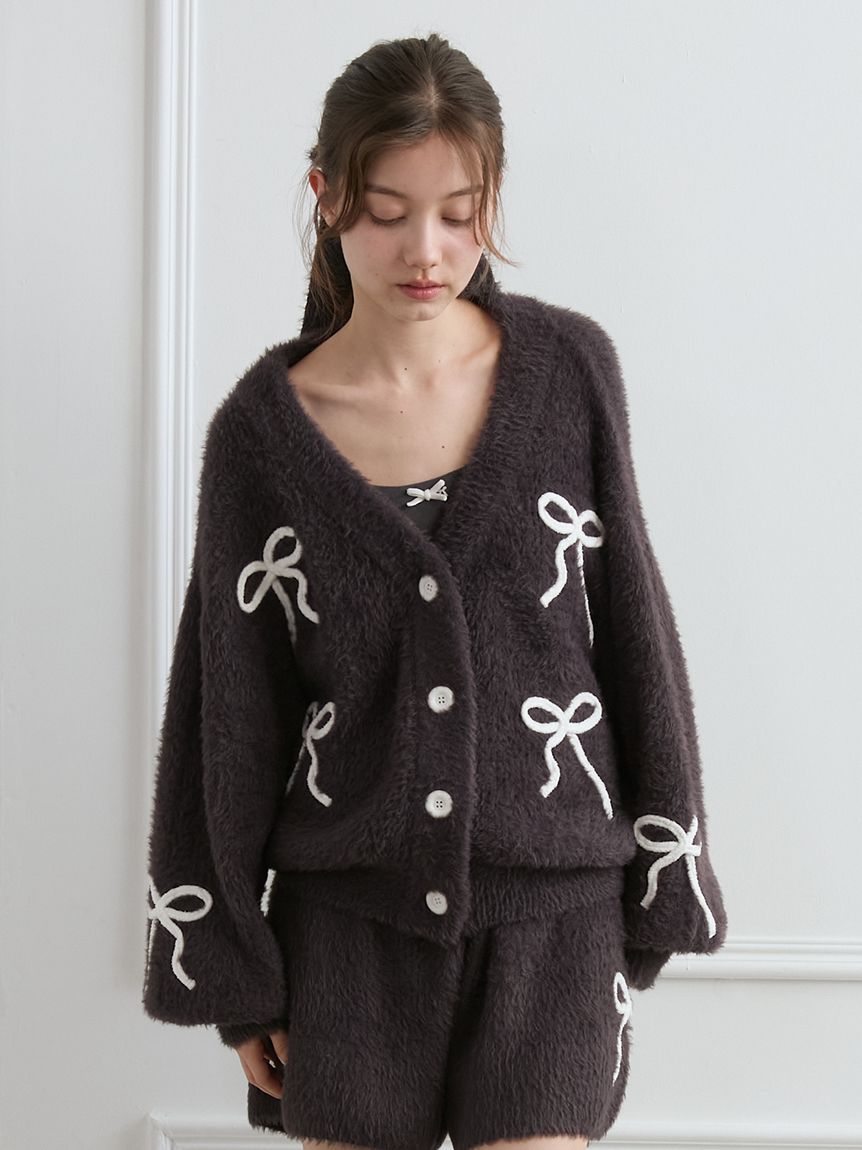 【新品】ジェラピケ　【HALLOWEEN】リボンフェザーカーディガン HALLOWEEN】リボンフェザーカーディガン(カーディガン・ガウン