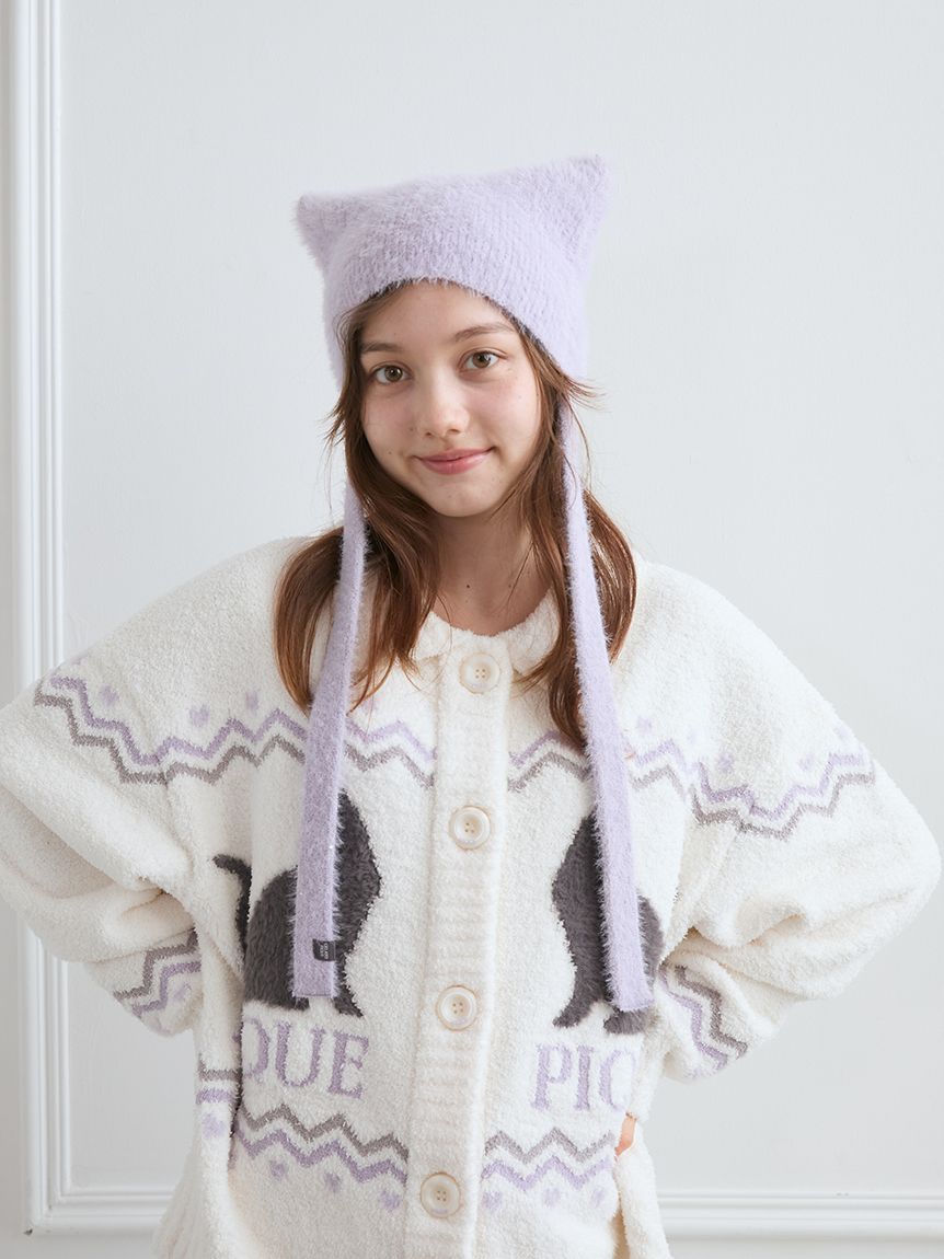 HALLOWEEN】CATジャガード衿付きカーディガン(カーディガン・ガウン