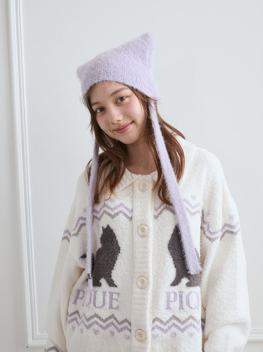 CATジャガード衿付きカーディガン(カーディガン・ガウン)｜ルーム