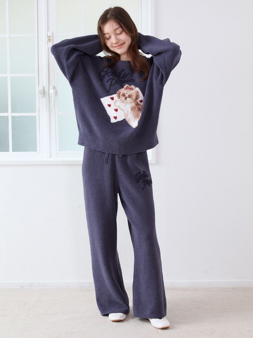 [ジェラート ピケ] シーズーJQDプルオーバー PWNT254039 レディb ジェラートピケ gelato pique 【CAT&DOG】シーズー柄プルオーバー