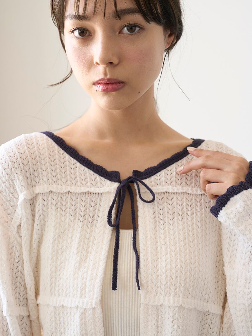 クロシェショートカーディガン(カーディガン・ガウン)｜ルームウェア