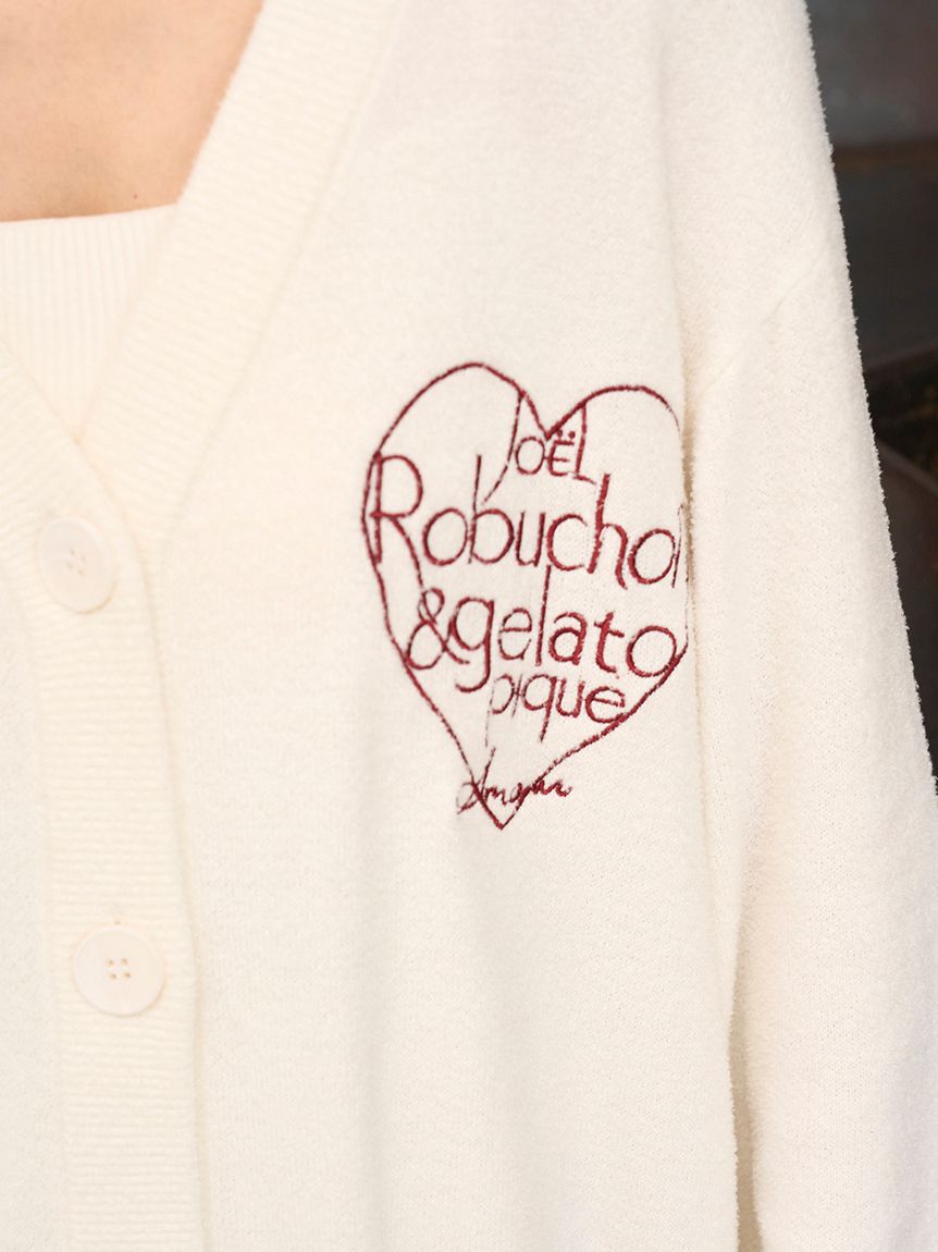 ジョエルロブション ジェラートピケ カーディガン ロゴシャツロゴ