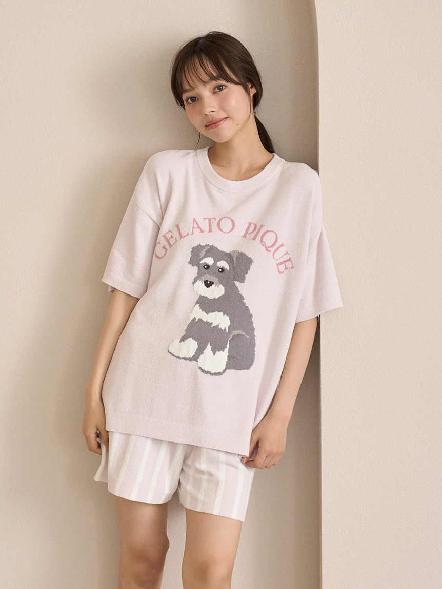 CAT ジャガードプルオーバー＆ショートパンツSET gelato pique｜スムーズィーロゴジャガードプルオーバー