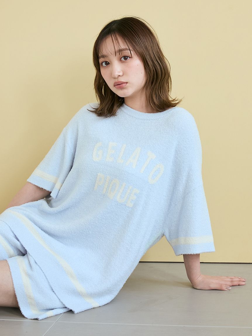 スムーズィートリム半袖プルオーバー(ニットプルオーバー)｜ルーム