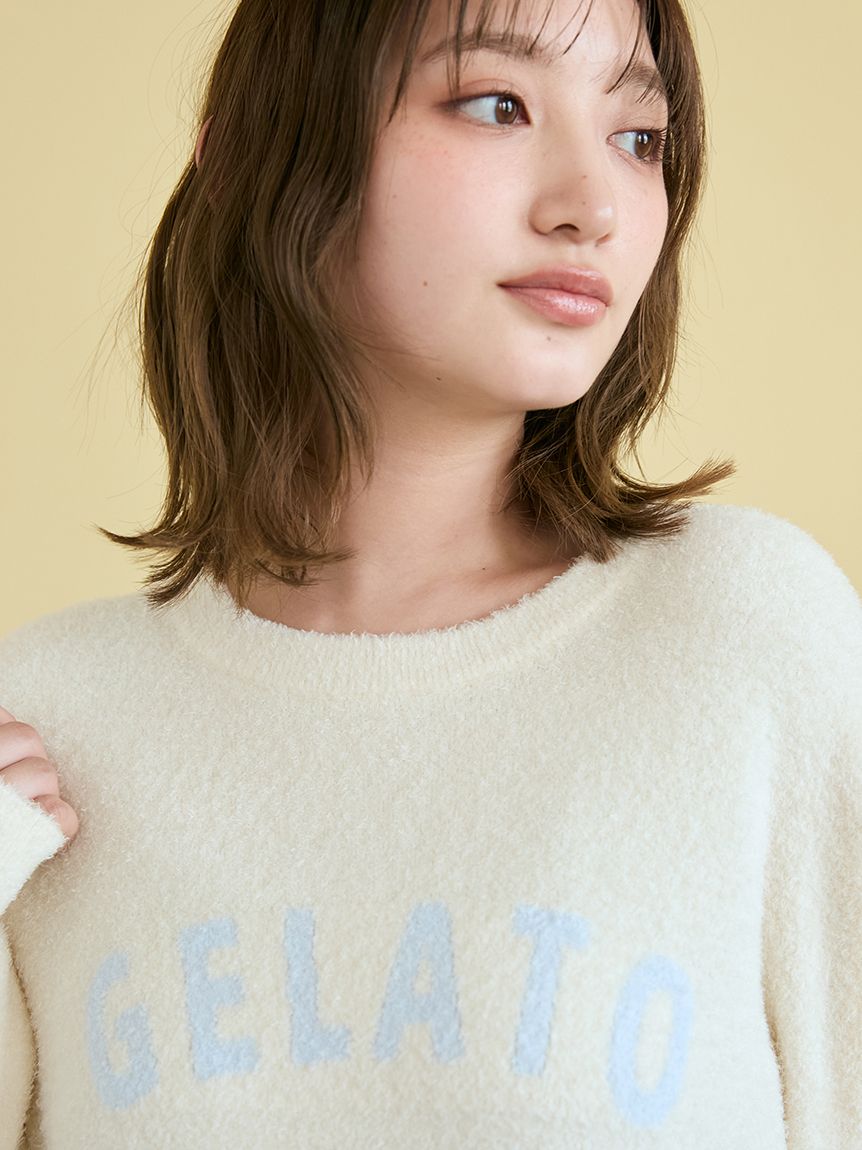 スムーズィートリム長袖プルオーバー(ニットプルオーバー