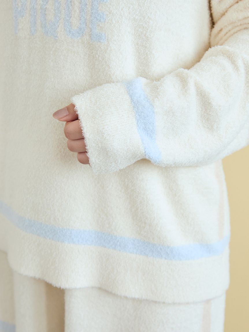 スムーズィートリム長袖プルオーバー(ニットプルオーバー)｜ルーム