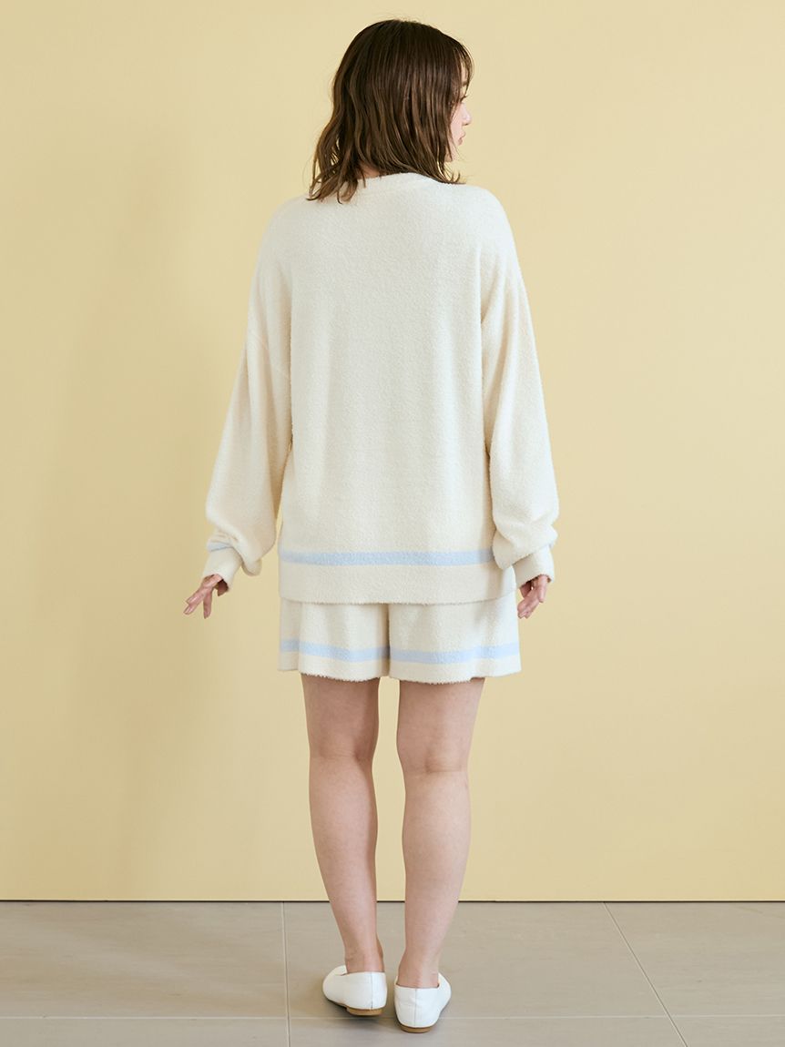 スムーズィートリム長袖プルオーバー(ニットプルオーバー