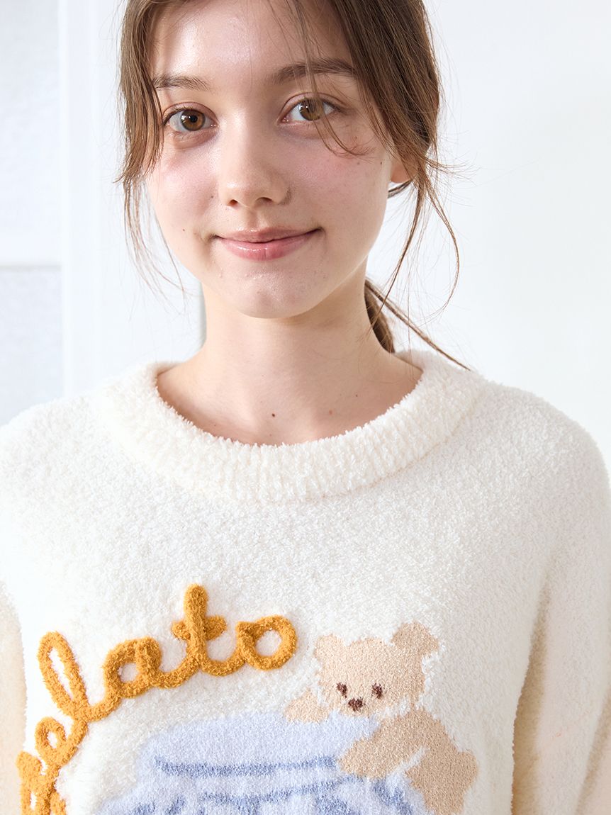 新品　ジェラートピケ　ベビモコ　はちみつベア　プルオーバー　ルームウェア gelato pique ジェラートピケ ベビモコはちみつベアジャガード