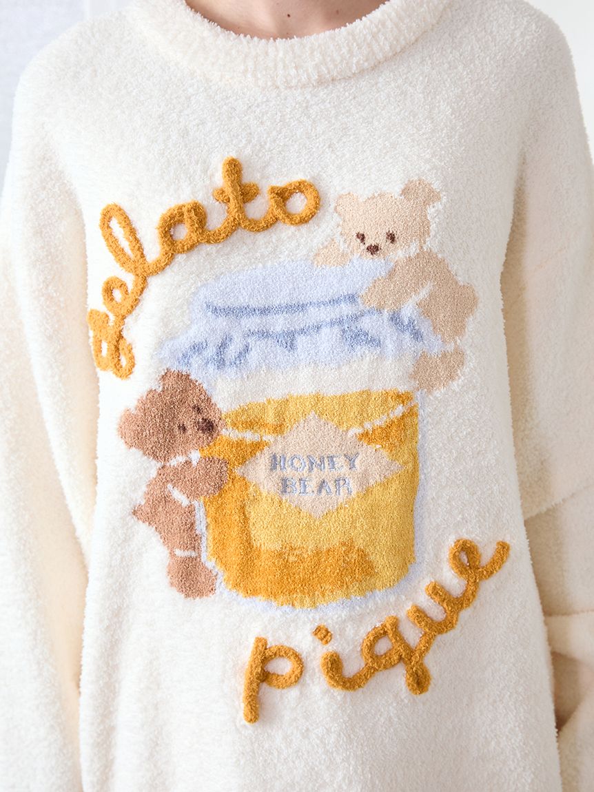 新品　ジェラートピケ　ベビモコ　はちみつベア　プルオーバー　ルームウェア gelato pique ジェラートピケ ベビモコはちみつベアジャガード