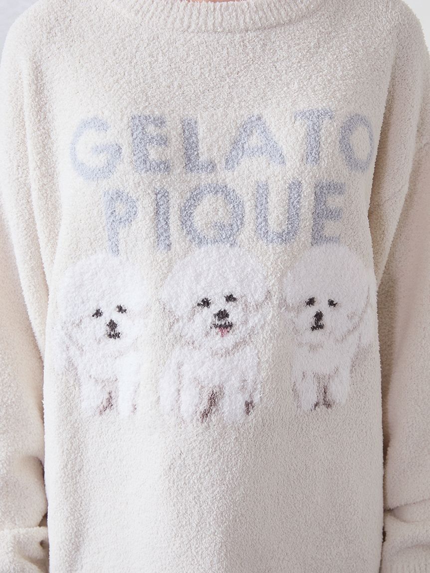 新品　ジェラートピケ　モチーフジャガードプルオーバー　パンツ　上下セット　くま柄 モチーフジャガードプルオーバー | ジェラート ピケ(gelato pique