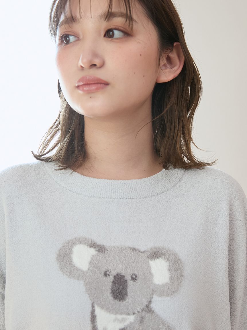 新品 ジェラートピケ アニマルジャガードプルオーバー&ロングパンツセット コアラ コアラ パジャマ プルオーバー ロングパンツ セット｜ジェラート