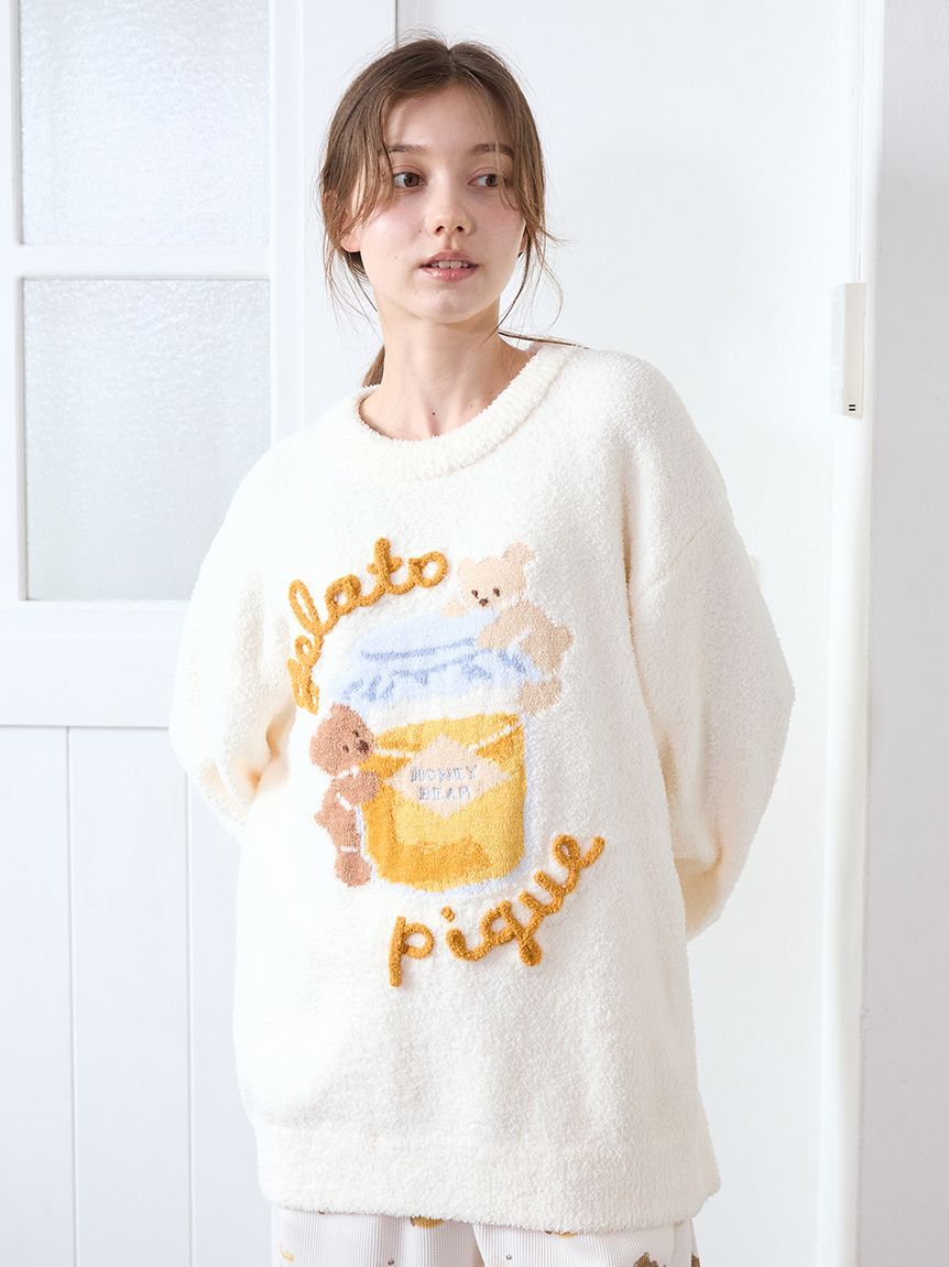 ラッピング済み】ベビモコはちみつベアジャガードプルオーバー