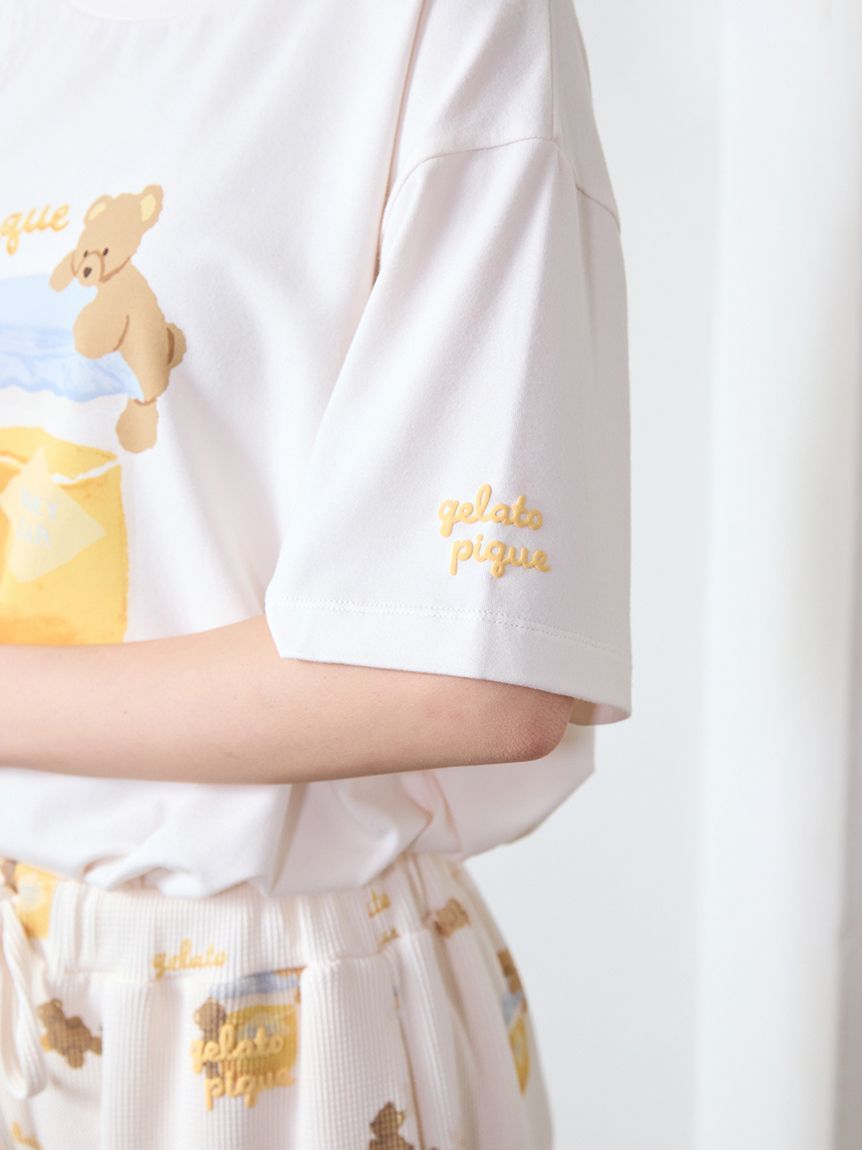 【gelato pique】ベビモコはちみつベアジャガードプルオーバー ベビモコはちみつベアジャガードプルオーバー(ニットプル