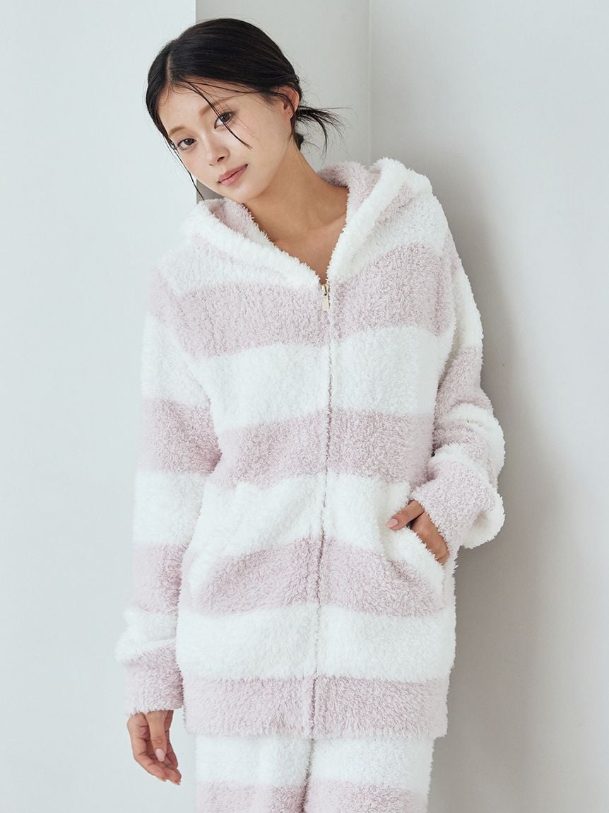 ジェラート2ボーダーパーカ(パーカ)｜ルームウェア・パジャマ通販の