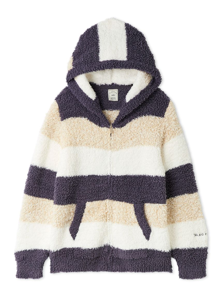 ジェラート3ボーダーパーカ(パーカ)｜ルームウェア・パジャマ