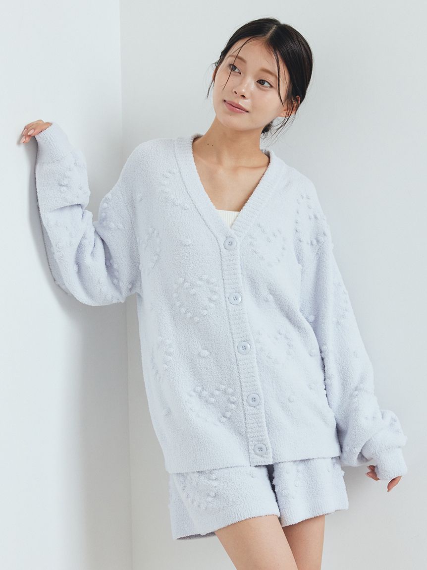 ハート柄カーディガン(カーディガン・ガウン)|ルームウェア・パジャマ ハート柄カーディガン(カーディガン・ガウン)|ルームウェア・パジャマ