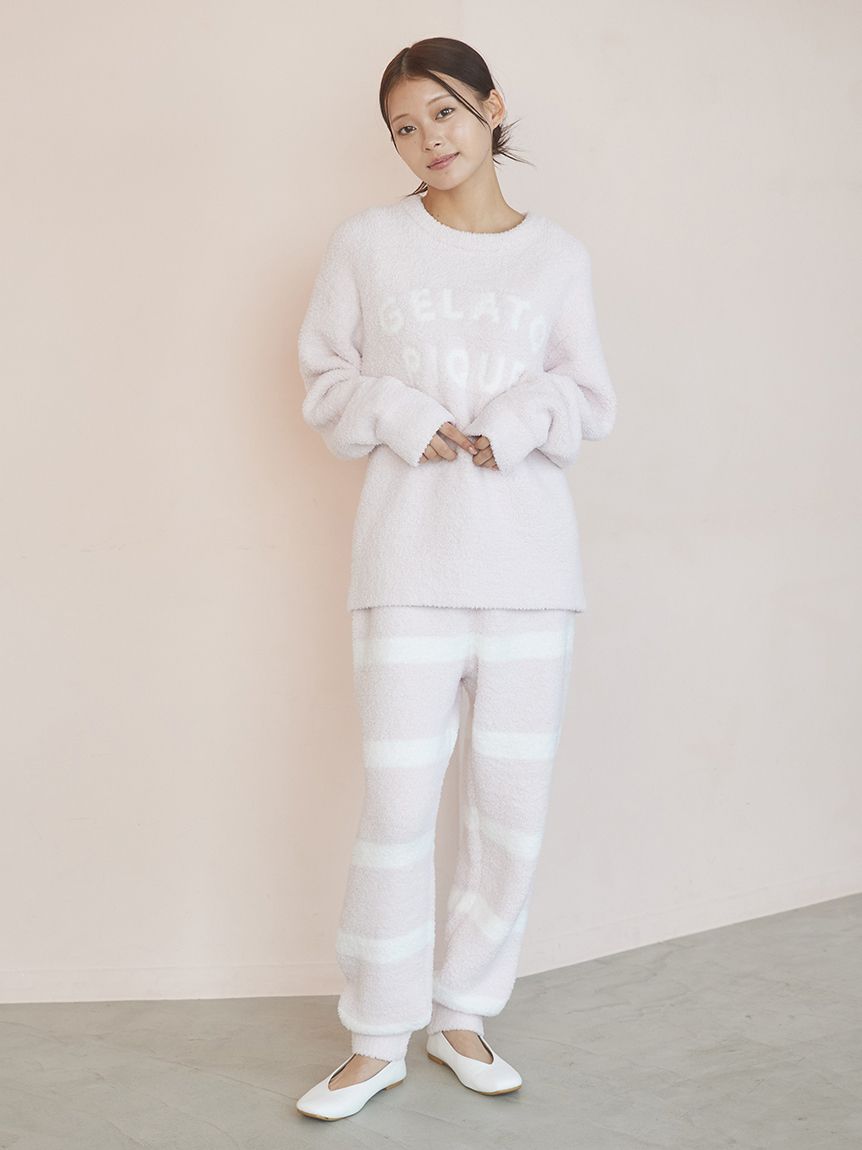 パウダーロゴジャガードプルオーバー＆ロングパンツセット(ロング