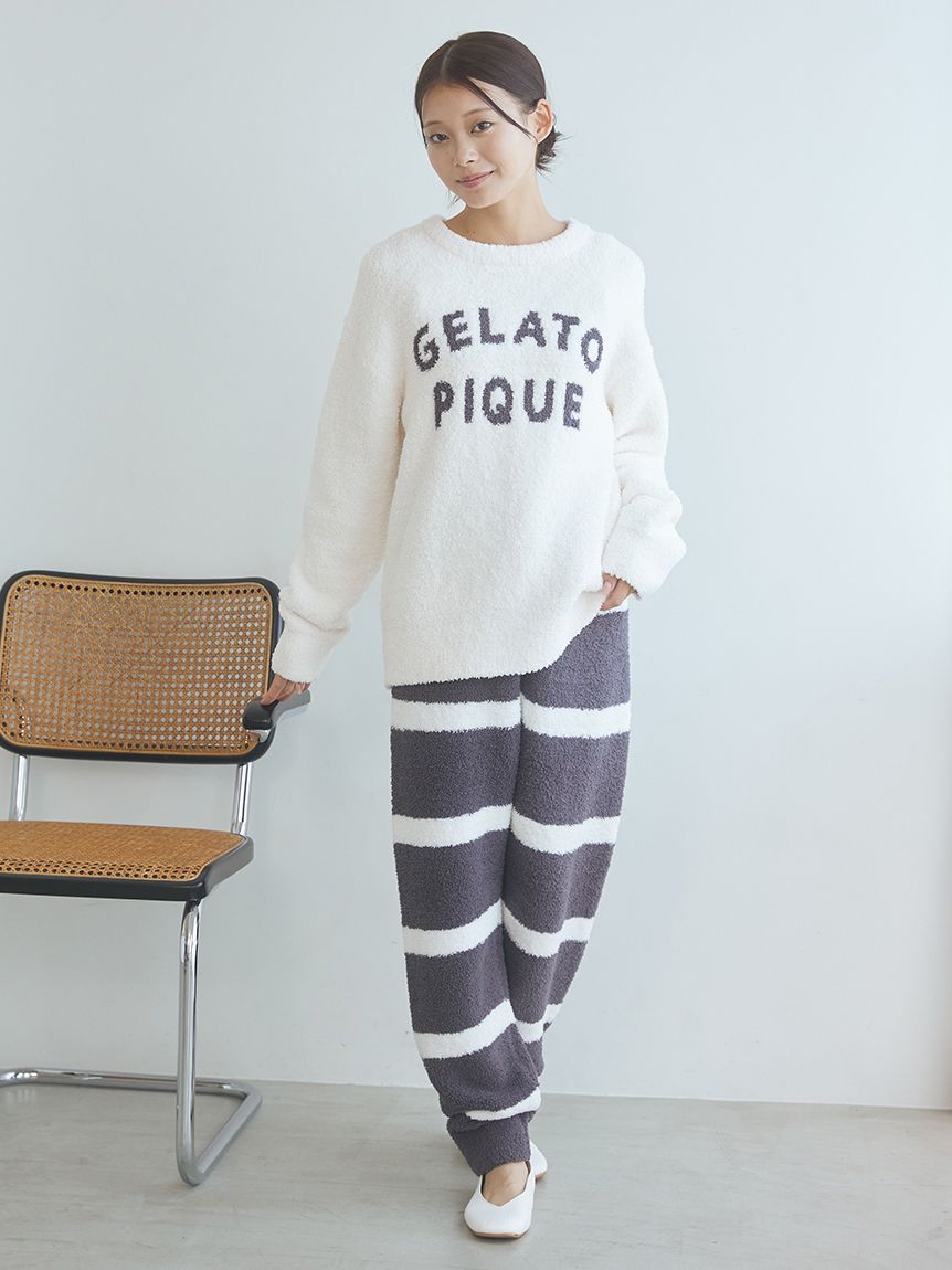 パウダーロゴジャガードプルオーバー＆ロングパンツセット(ロング