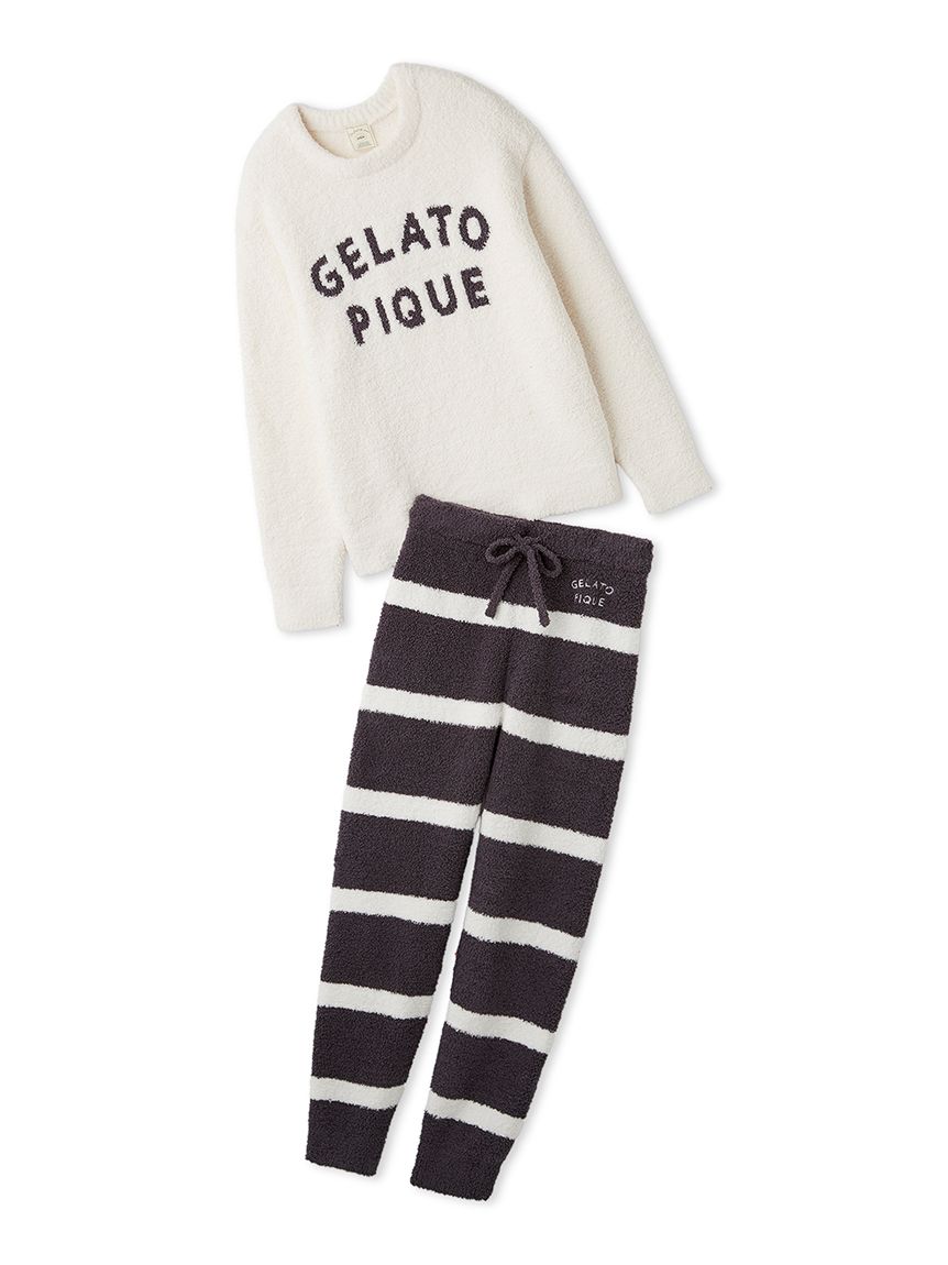 パウダーロゴジャガードプルオーバー＆ロングパンツセット(ロング