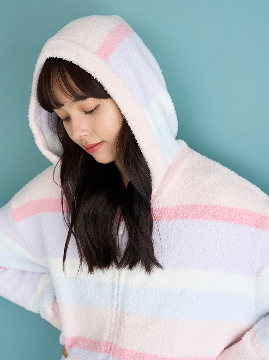 ベビモコカラフルボーダーパーカ(パーカ)｜ルームウェア・パジャマ通販