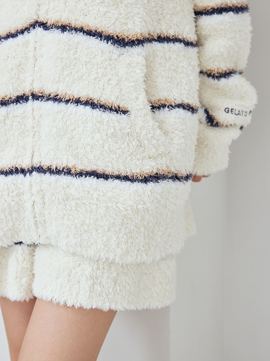 ジェラートボーダーパーカ(パーカ)｜ルームウェア・パジャマ通販の